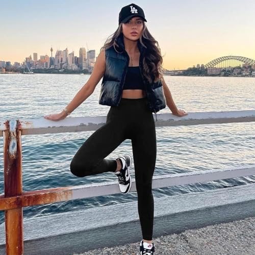 TNNZEET High Waisted Leggings for Women - No See Through Tummy Control Cycling Workout Yoga Pants with Pockets Reg & Plus - Image 2
