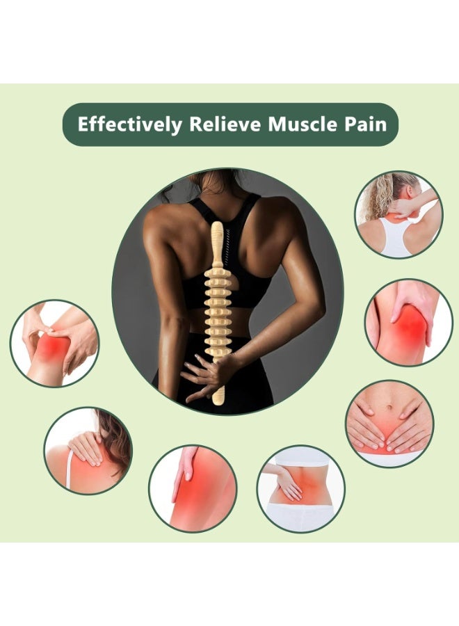 Bukela 2 Pack Wooden Massage Roller Stick, 360° Wood Therapy Maderoterapia Tool, Lymphatic Drainage Massager for Cellulite Reduction, Body Sculpting & Deep Muscle Relief, Manual Self‑Massage Tool - Image 2