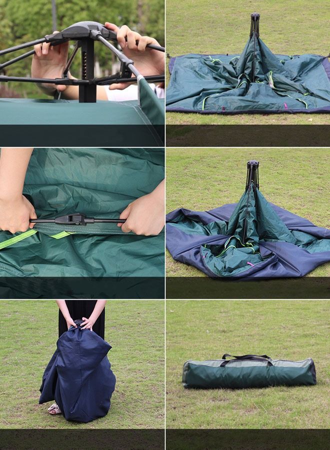 ZCM-HAPPY Automatic Pop Up Instant Camping Tent 200x200x135cm Easy Setup Lightweight 4 Person Tent with UV Protection Compact Travel Tent - Image 5