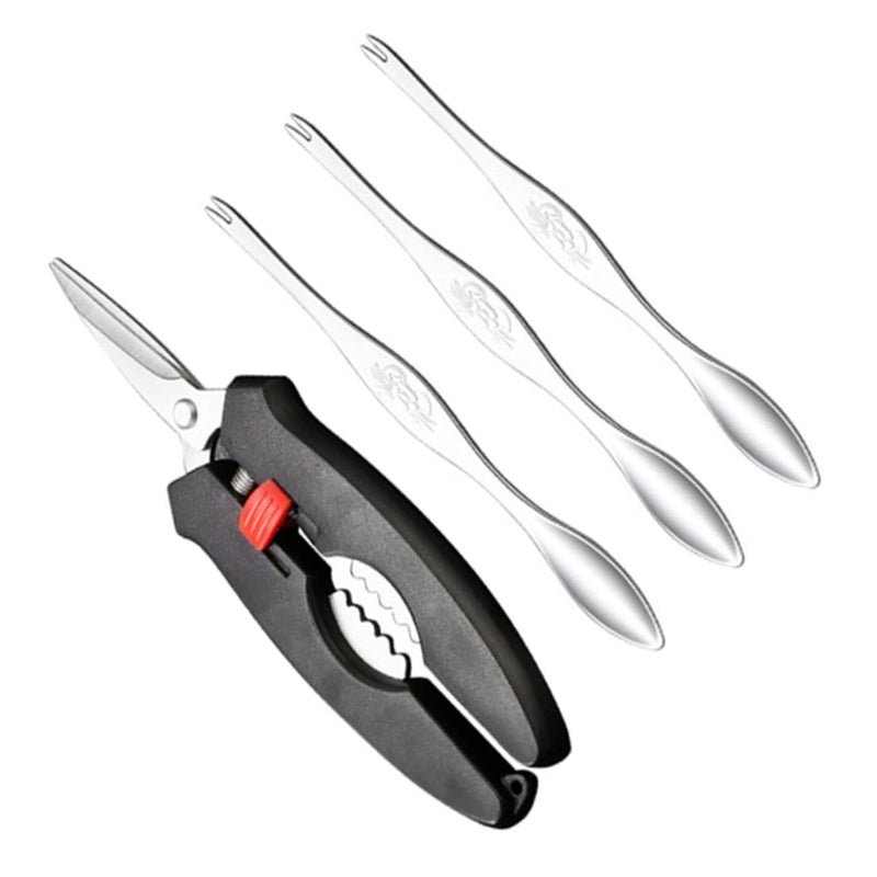 Stainless Steel Crab Crackers Scissors Picks Seafood Tool Set for Easy Shellfish Opening - Image 2