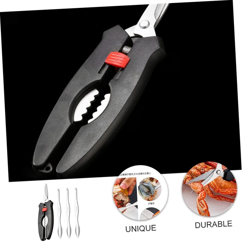 Stainless Steel Crab Crackers Scissors Picks Seafood Tool Set for Easy Shellfish Opening - Image 4