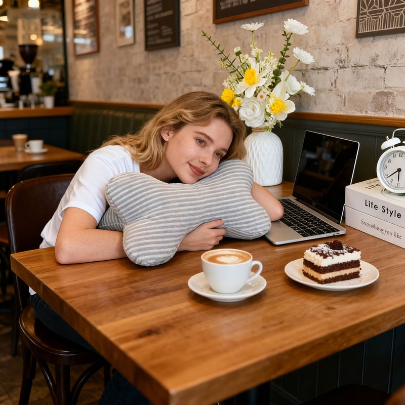 Reading Pillow Lumbar Support Bolster Cushion Backrest Coffee Color 23.62x11.81x11.81 Inch - Image 2