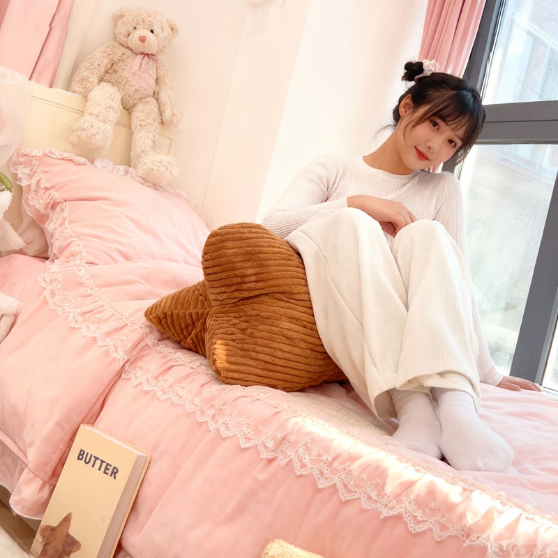 Reading Pillow Lumbar Support Bolster Cushion Backrest Coffee Color 23.62x11.81x11.81 Inch - Image 5