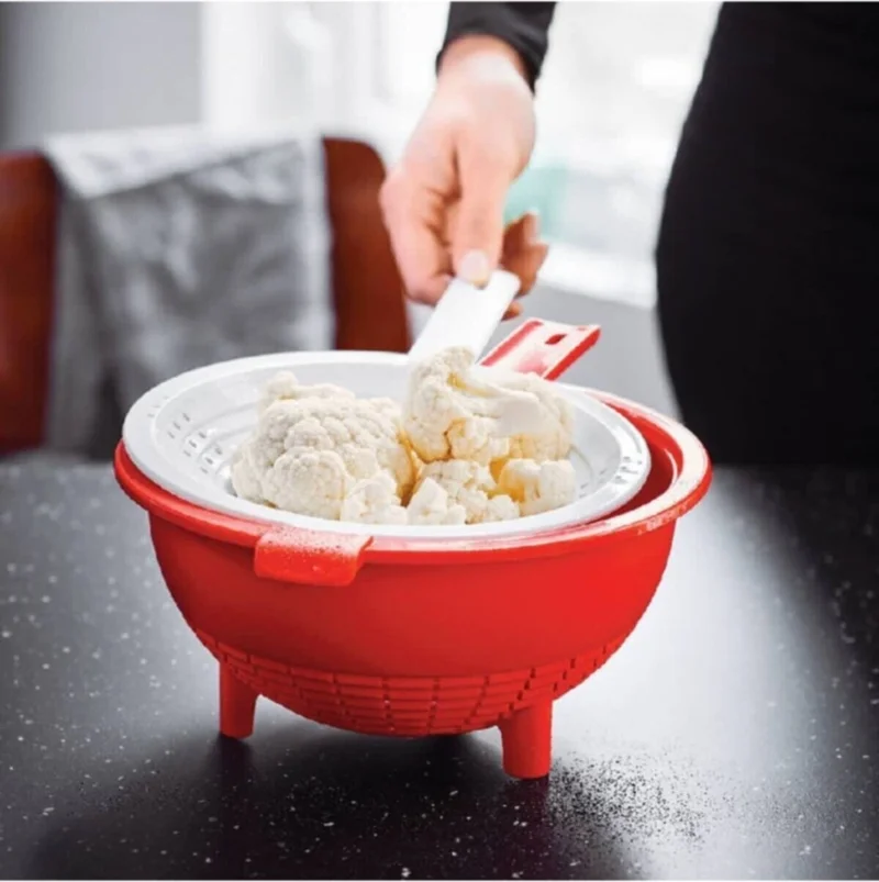 Tupperware Double Strainer Red (2 Liters - 400 ml)