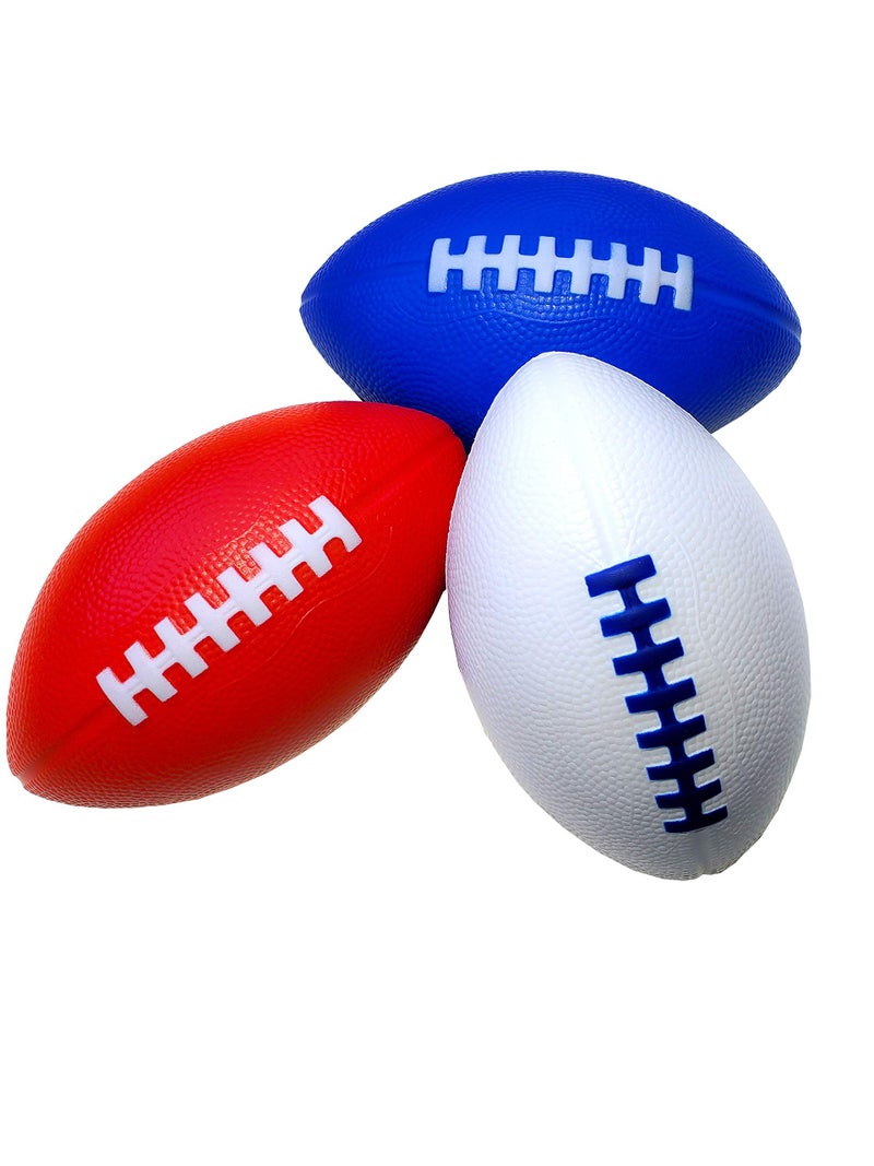 LMC Products Foam Football - 7.25” Kids Football - Soft, Small Balls for Kids – Toddler Mini Ball 3 Pack - Image 1