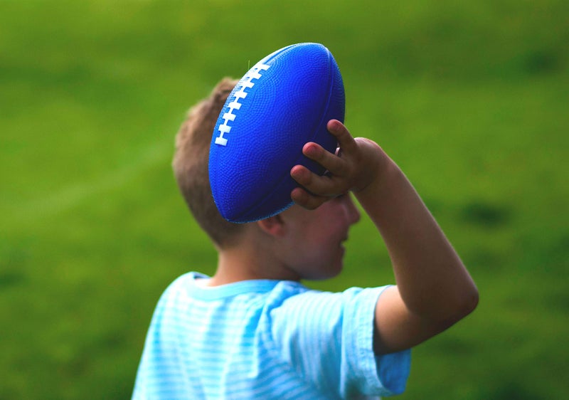 LMC Products Foam Football - 7.25” Kids Football - Soft, Small Balls for Kids – Toddler Mini Ball 3 Pack - Image 3