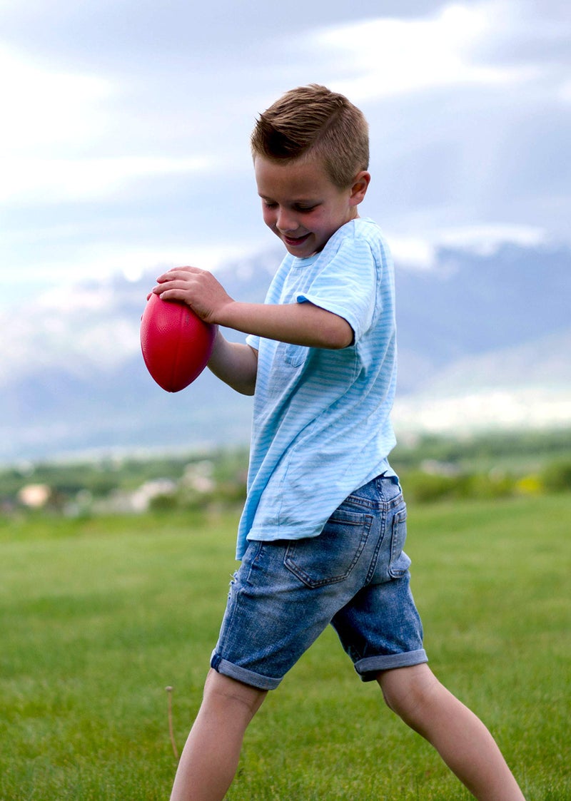 LMC Products Foam Football - 7.25” Kids Football - Soft, Small Balls for Kids – Toddler Mini Ball 3 Pack - Image 4
