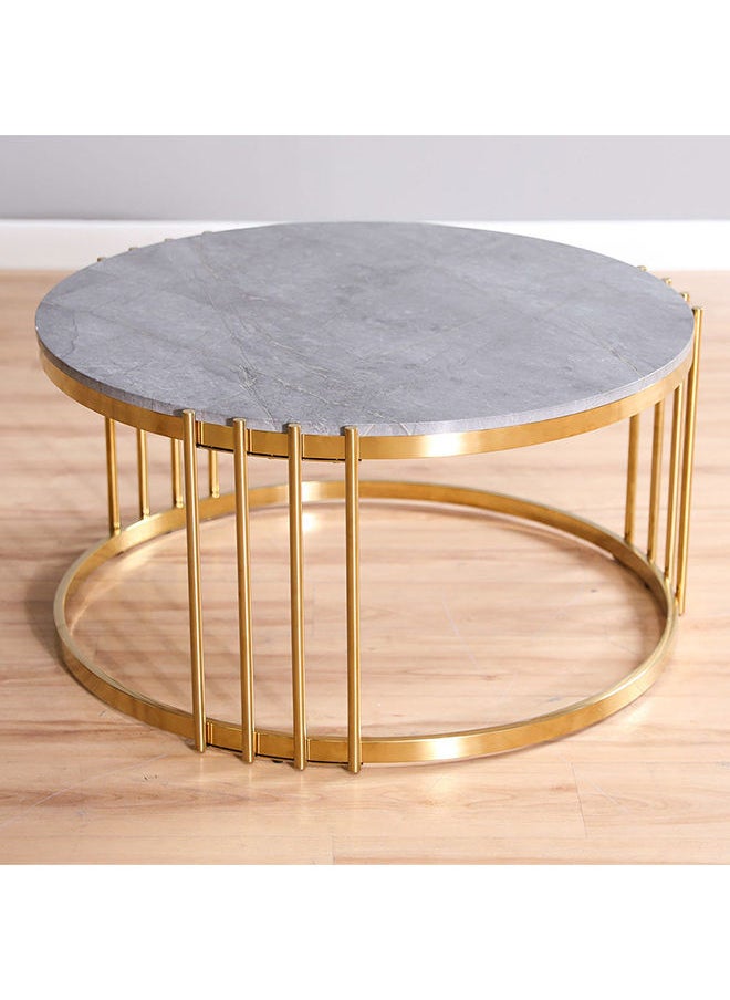 DANUBE HOME Armadillo Coffee Table Multifunctional Living Room Table Space Saving Center Table Modern Design Furniture For Home 85x85x46 cm Grey/Gold  - Image 3