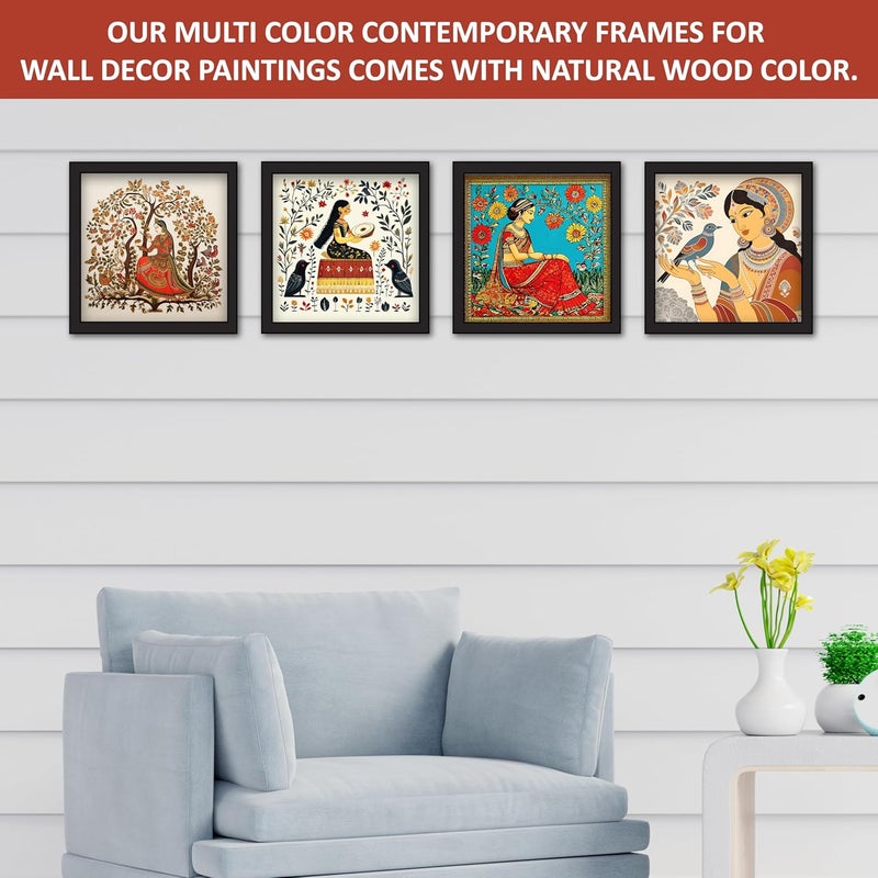Rousrie Framed Art Painting For Home, Living Room, Hall | Traditional Paintings With Frame For Home Decor (Rajasthani D2) - Image 2