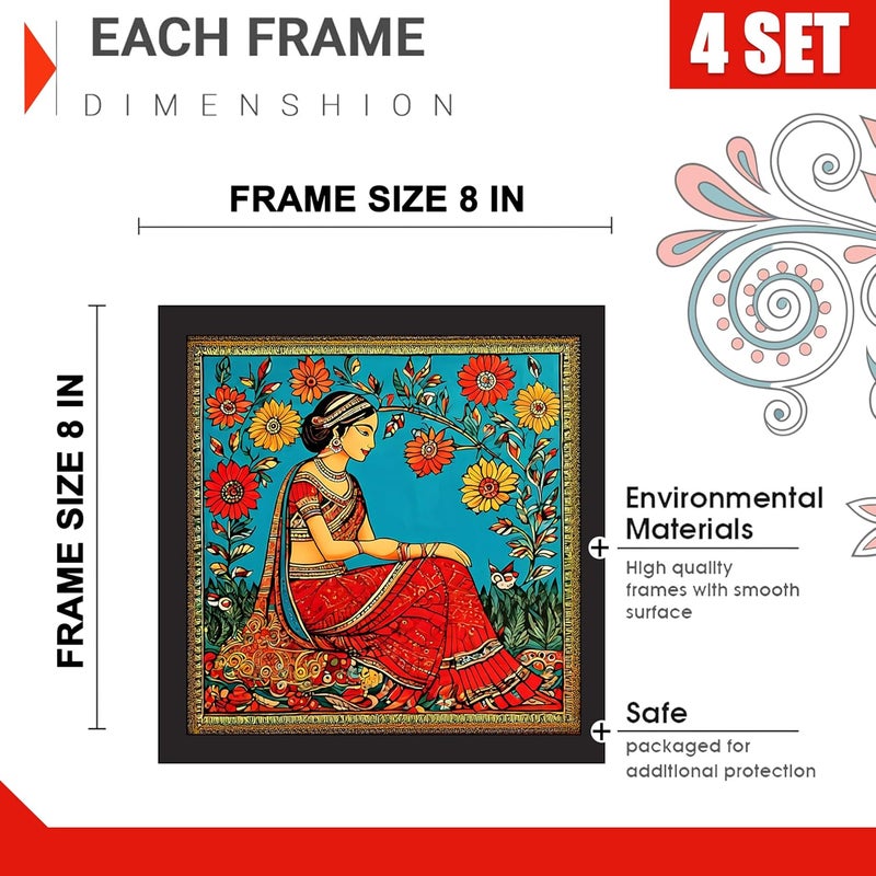 Rousrie Framed Art Painting For Home, Living Room, Hall | Traditional Paintings With Frame For Home Decor (Rajasthani D2) - Image 5