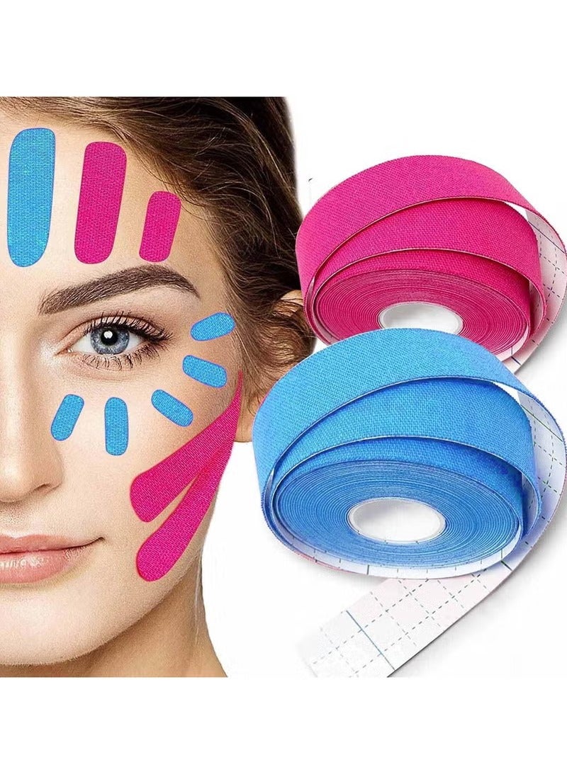 اترجسز 2 لفة الوجه إزالة التجاعيد الشريط ، مرونة الوجه لاصق الرقبة العين الذقن المزدوج سحب الشريط مكافحة التجاعيد التصحيح العناية بالبشرة الجبهة الرقبة سحب الشريط شد الجلد - Image 1