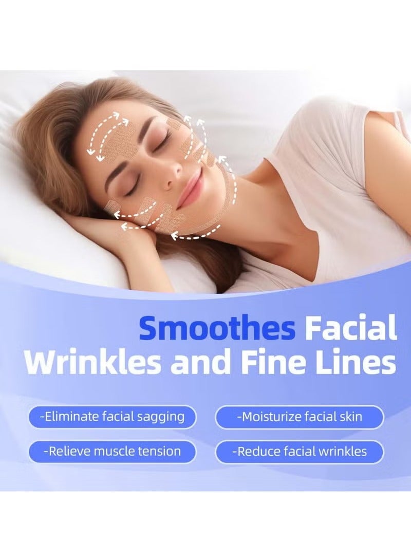 اترجسز 2 لفة الوجه إزالة التجاعيد الشريط ، مرونة الوجه لاصق الرقبة العين الذقن المزدوج سحب الشريط مكافحة التجاعيد التصحيح العناية بالبشرة الجبهة الرقبة سحب الشريط شد الجلد - Image 5