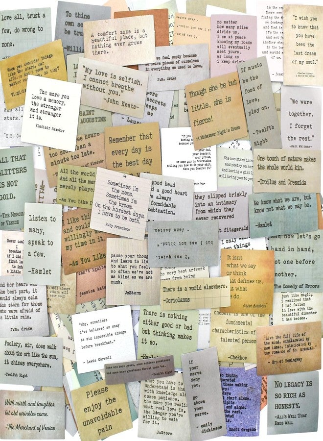 VANRA 240 Pcs Vintage Quote Stickers Inspirational Motivational Scrapbook Sticker for Journaling Planner Water Bottles, Waterproof Vinyl Retro Stickers for Scrapbooking Pages - Image 1