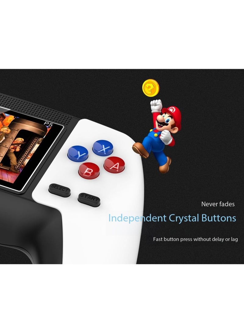 TNGames P5 Retro Mini Handheld Game Console, White 500-in-1 2-player Battle Nostalgic FC Game Device, Bonus Extra Wired Controller Portable Retro Gaming Handheld for Gifting - Image 5