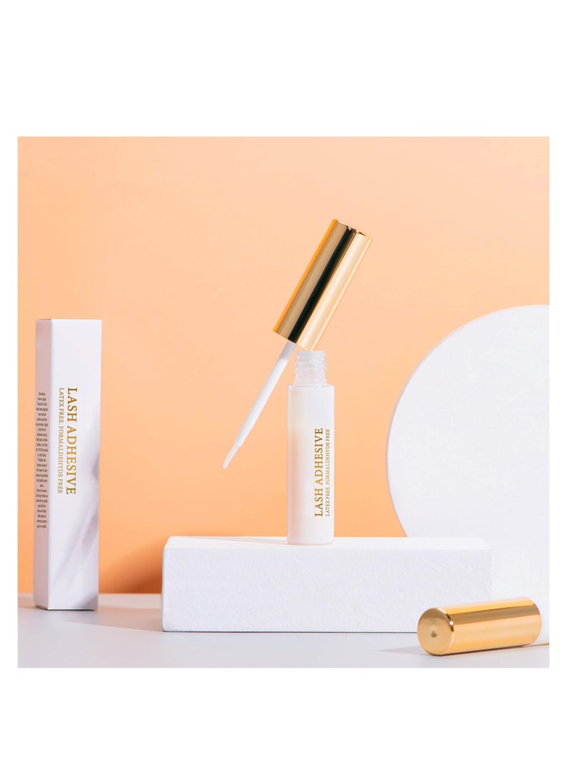 SYOSI Lash Glue, Cluster False Eyelashes Gule Strip Lash Glue for DIY Lash Extensions Super Strong Hold Eyelash Adhesive Waterproof Long Lasting for Lash Cluster Fast Drying Clear Eye Lash Glue - Image 1
