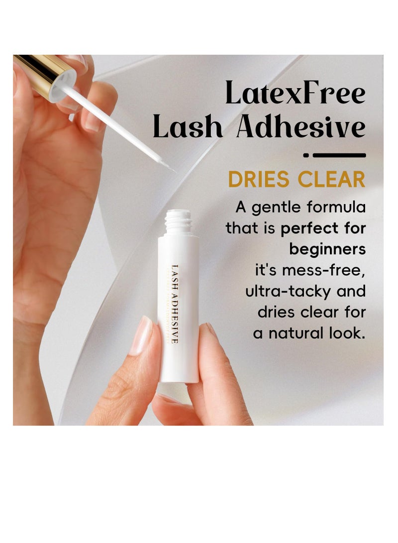 SYOSI Lash Glue, Cluster False Eyelashes Gule Strip Lash Glue for DIY Lash Extensions Super Strong Hold Eyelash Adhesive Waterproof Long Lasting for Lash Cluster Fast Drying Clear Eye Lash Glue - Image 3