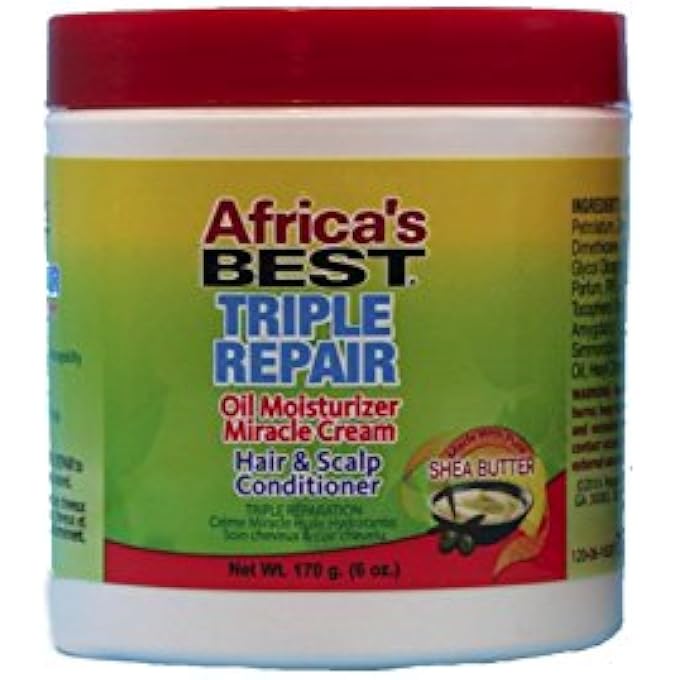 Africa's BEST TRIPLE REPAIR OIL MOISTURIZER HAIR AND SCALP CONDITIONER, 6 OUNCE (PACKAGINGMAY VARY) - Image 3