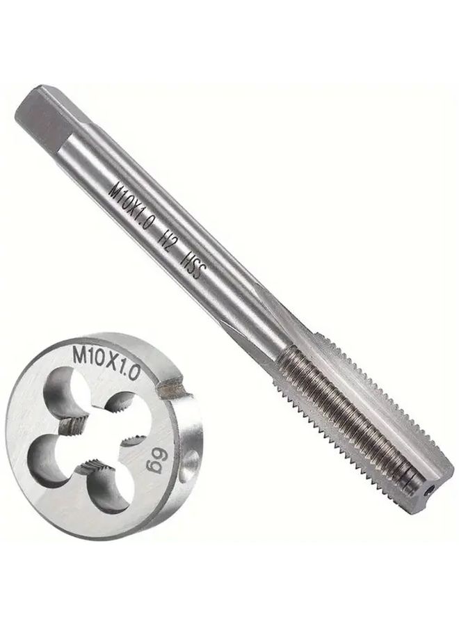 M10x1 Metric Threaded Drill Bit Set Carbide Silvery Precision Cutting Tool - Image 1