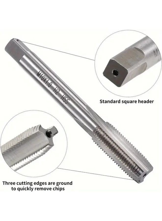 M10x1 Metric Threaded Drill Bit Set Carbide Silvery Precision Cutting Tool - Image 3