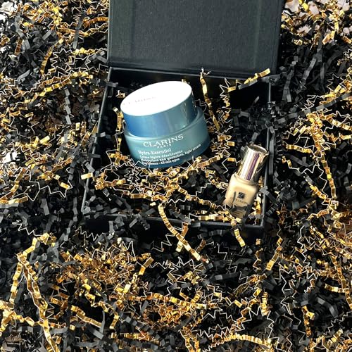 JINZOFLY Crinkle Cut Paper Shred Filler for Gift Wrapping, Shredded Paper for Basket Filling,Mixed Colors Gift Box Filler for Easter, Birthday, Christmas, Thanksgiving, Wedding, Mother's Day( Black&Gold) - Image 3