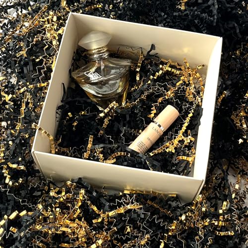 JINZOFLY Crinkle Cut Paper Shred Filler for Gift Wrapping, Shredded Paper for Basket Filling,Mixed Colors Gift Box Filler for Easter, Birthday, Christmas, Thanksgiving, Wedding, Mother's Day( Black&Gold) - Image 4