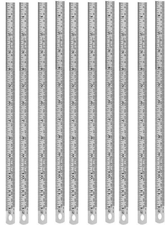 SVDK 30cm Stainless Steel Ruler | Durable Metal Scales with Permanently Etched Markings | Precision Measuring Tool for Students, Engineers, Architects, and Artists (Pack of 1) - Image 1