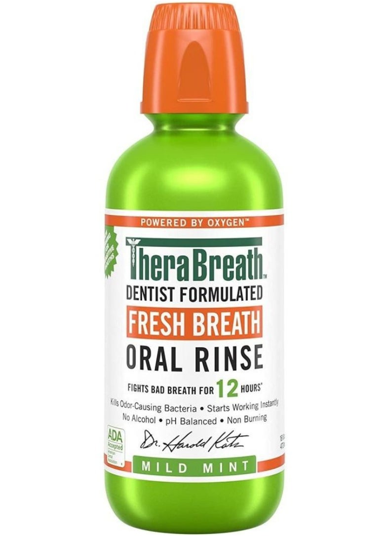 TheraBreath Fresh Breath Mouthwash Mild Mint 500ml 