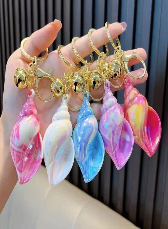 AMANVANI Shank Keychain, Bag Pandent Charm, Good Luck Keychain For Women & Men, Crystal Shell Keyring For Handbag Bike Car, Return Gift For Girls, Elegant Key Ornament, Random Color (1 Piece) - Image 2
