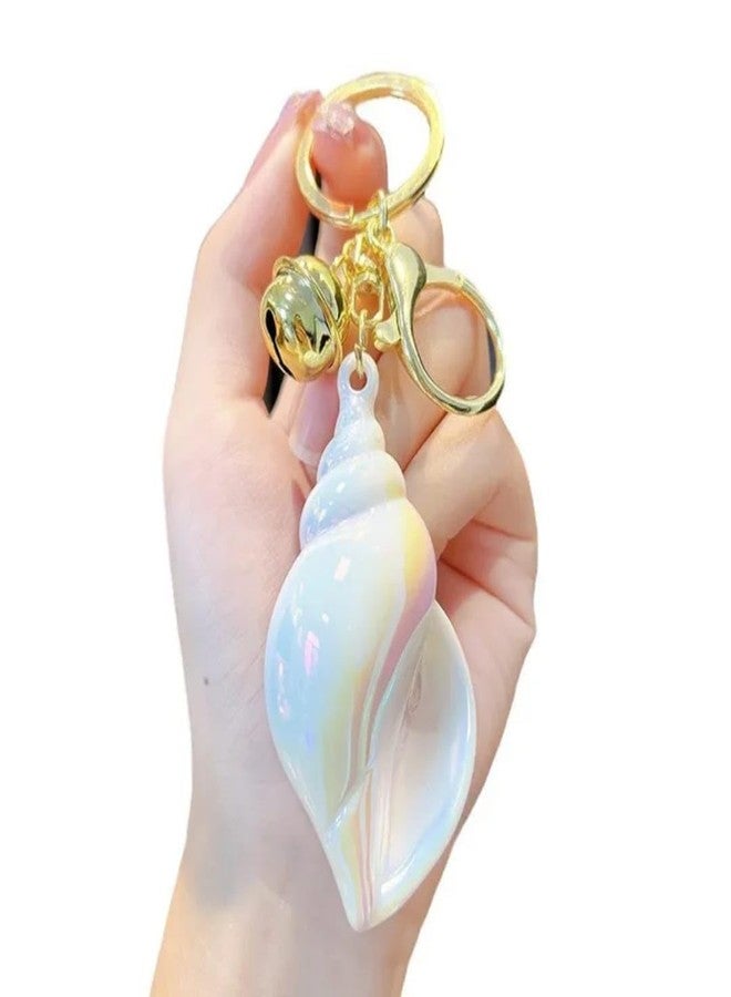 AMANVANI Shank Keychain, Bag Pandent Charm, Good Luck Keychain For Women & Men, Crystal Shell Keyring For Handbag Bike Car, Return Gift For Girls, Elegant Key Ornament, Random Color (1 Piece) - Image 1
