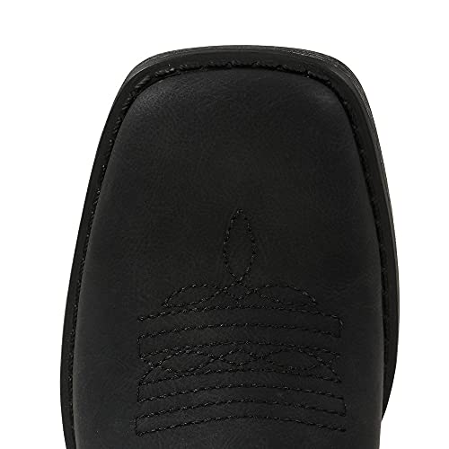 SheSole Women's Fashion Western Cowgirl Cowboy Boots Wide Square Toe Mid Calf Black US Size 8 - Image 4