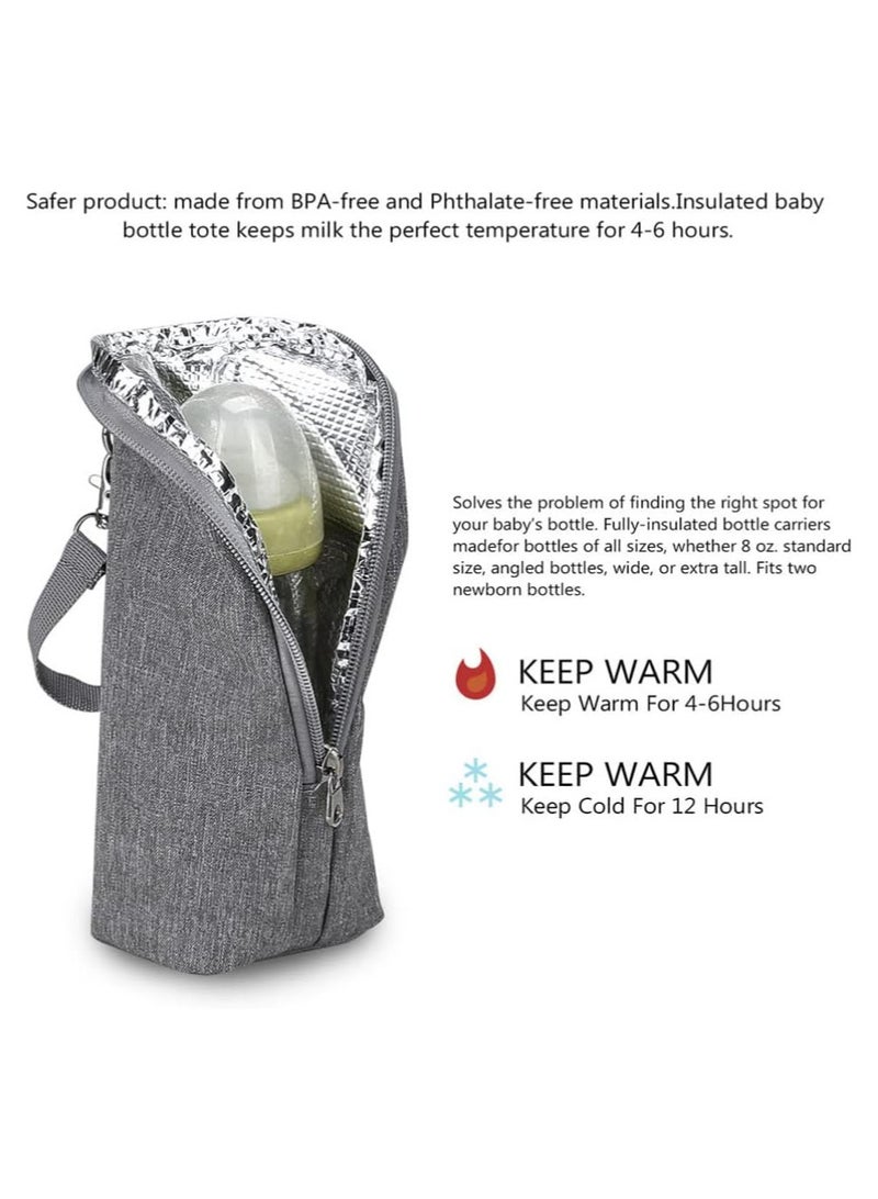 Insulated Baby Bottle Bag, Easy Carry Warmer Bag for Baby Bottles, Waterproof Feeding Bottle Warmer Bag with Lanyard, Bottle Warmer Bag for Baby Food Breastmilk Storage - Image 2