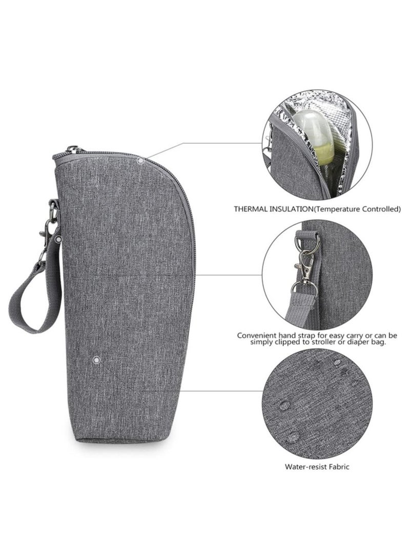 Insulated Baby Bottle Bag, Easy Carry Warmer Bag for Baby Bottles, Waterproof Feeding Bottle Warmer Bag with Lanyard, Bottle Warmer Bag for Baby Food Breastmilk Storage - Image 3