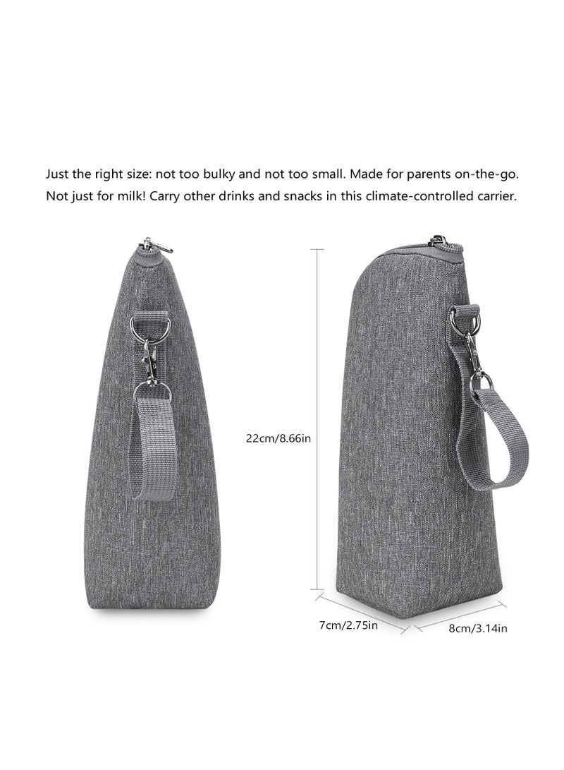 Insulated Baby Bottle Bag, Easy Carry Warmer Bag for Baby Bottles, Waterproof Feeding Bottle Warmer Bag with Lanyard, Bottle Warmer Bag for Baby Food Breastmilk Storage - Image 4