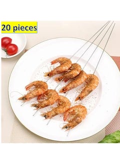 Generic 20pcs reusable stainless steel BBQ skewers  - Image 1