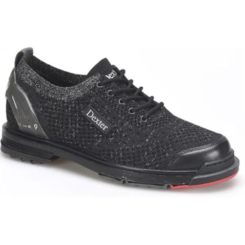 Dexter Women's The 9 Knit ST Bowling Shoes (for Right and Left Handed Bowlers. Women's Shoe Sizing) - Black/Silver 7.5 - Image 1