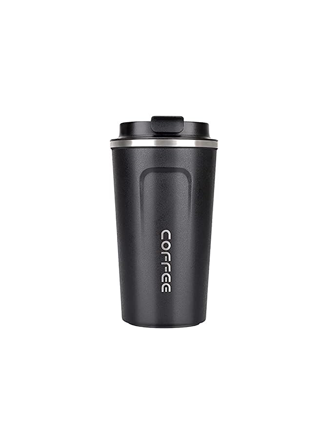 Zaboon Stainless Steel Coffee Cup Leakproof Insulated Thermal Cup Car Coffee Cup Stainless Steel Vacuum Insulated Coffee Mug For Hiking Camping & Traveling Black - Image 2