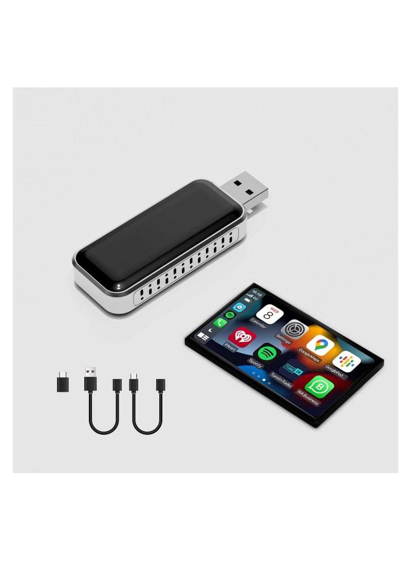Wireless Apple Carplay Adapter, Online Update Carplay Wireless Adapter, for Factory Wired Apple Carplay Auto Connect Wireless Carplay Converts Cars from 2017 & iOS 13+, 3 Adapters, Fast and Easy Use - Image 1