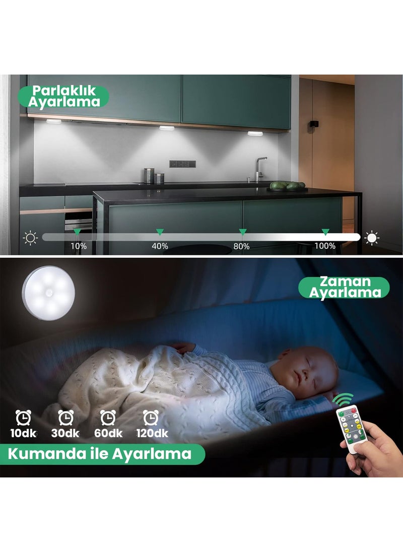 Technosmart 3 Spot LED Controlled USB Rechargeable Smart Motion Sensor White Light Wireless Lamp  - Image 4