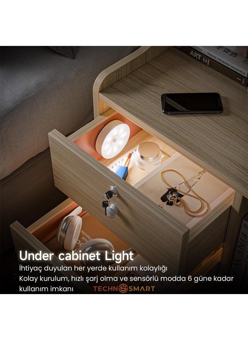 Technosmart - 3 Spot LED Controlled USB Rechargeable Smart Motion Sensor White Light Wireless Lamp - Image 1