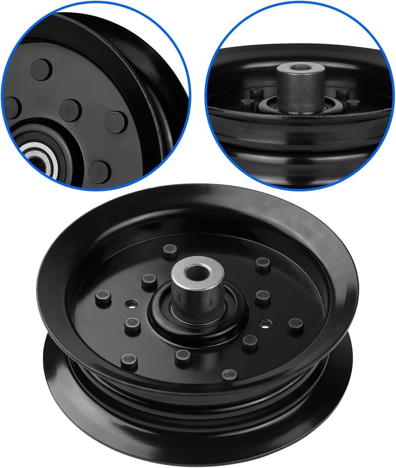 UP2WIN Flat Idler Pulley Compatible with Craftsman Husq Ariens Sears Poulan Riding Lawn Mower Tractor with 42" 46" 48" 54” Deck, Replace 197379, 196106 - Image 5