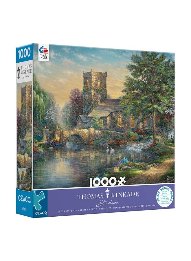 Ceaco Thomas Kinkade Willow Wood Chapel 1000 Piece Jigsaw Puzzle - Image 4
