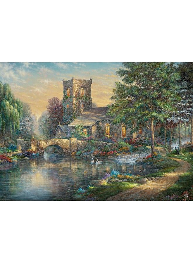Ceaco Thomas Kinkade Willow Wood Chapel 1000 Piece Jigsaw Puzzle - Image 2
