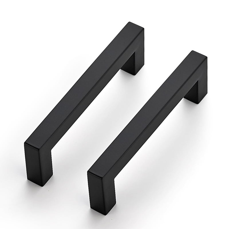 JOY DECOR 20 Pack Cabinet Handles Black Cabinet Pulls 334 Inch Kitchen Closet Handles Square Drawer Pulls Stainless Steel Drawer Hardware 96mm Hole Centers - Image 2