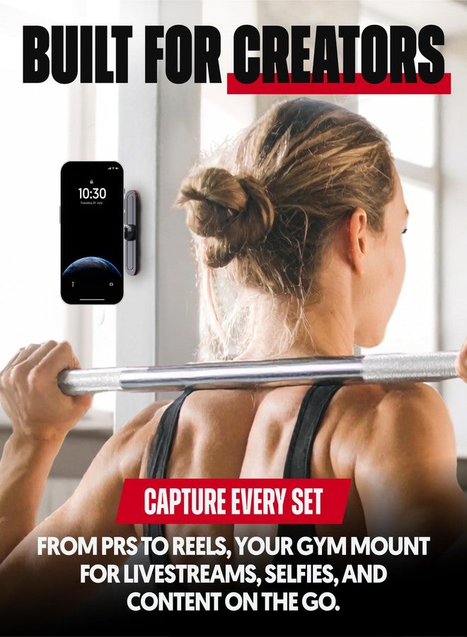 BLAUBECK Magnetic Gym Phone Mount for MagSafe Accessories - Dual Magnet Stand for iPhone and Android compatible with MagSafe Phone Stand with Alloy Base - Gym Essentials for Workouts, Recording, Home or Garage - Image 3