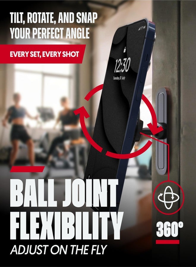 BLAUBECK Magnetic Gym Phone Mount for MagSafe Accessories - Dual Magnet Stand for iPhone and Android compatible with MagSafe Phone Stand with Alloy Base - Gym Essentials for Workouts, Recording, Home or Garage - Image 5