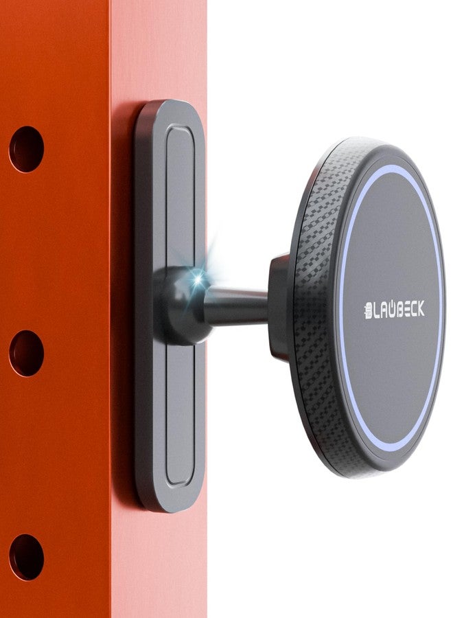 BLAUBECK Magnetic Gym Phone Mount for MagSafe Accessories - Dual Magnet Stand for iPhone and Android compatible with MagSafe Phone Stand with Alloy Base - Gym Essentials for Workouts, Recording, Home or Garage - Image 1