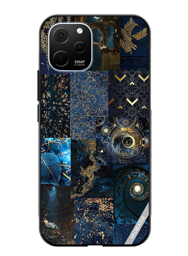 VR CREATIVE Protective Case Cover For Huawei Enjoy 50z Blue Neon College Design Multicolour - Image 1