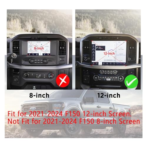 Carwiner Screen Protector for 2021-2024 2025 Ford F-150 12In Navigation Display Tempered Glass F150 SYNC4 Touchscreen Protector Accessories (HD) - Image 5