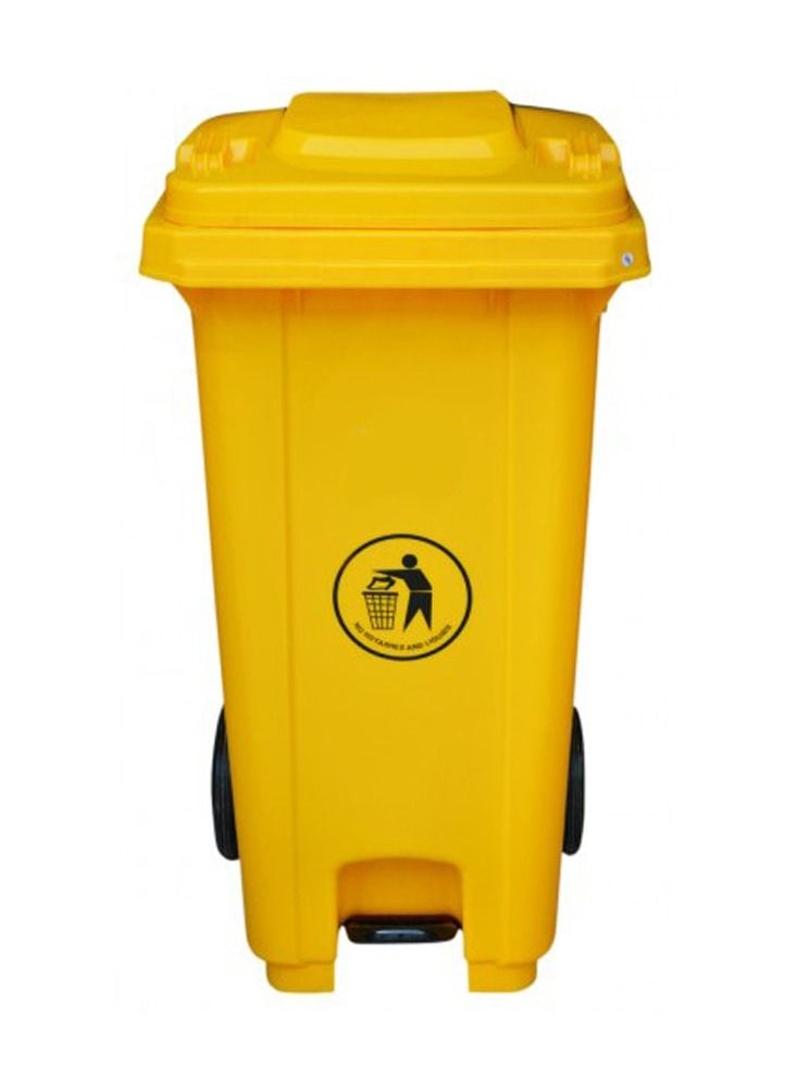 Relax Garbage Bin 120Litre Single Door with Pedal & Wheel 