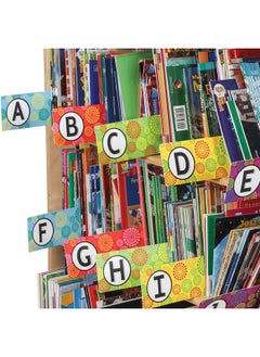 Really Good Stuff Classroom Library Alphabet Book Dividers - 26 Assorted Color Dividers For Organizing Books - Teacher Supplies For Classroom And Bookshelf Markers For Shelves  - Image 1